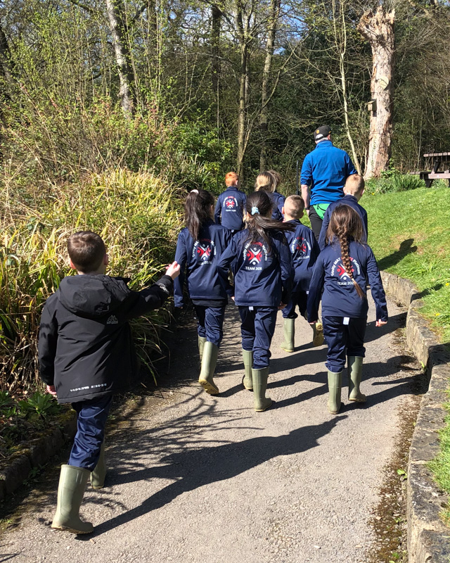 Children walking in IGNITE uniform